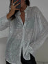 'Acacia' Sequin Long Sleeve Shirt - Celes Fashion